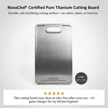 NovaChef® Certified Pure Titanium Cutting Board