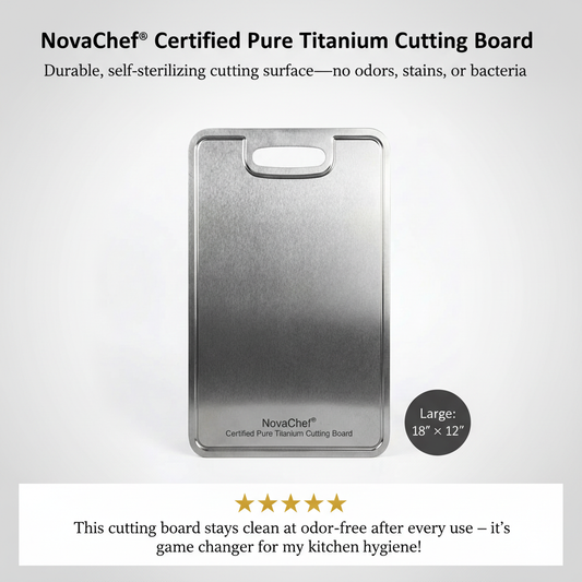NovaChef® Certified Pure Titanium Cutting Board