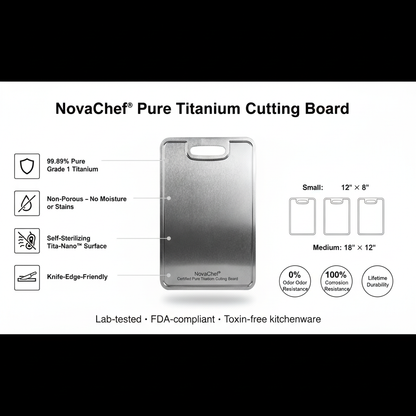 NovaChef® Certified Pure Titanium Cutting Board